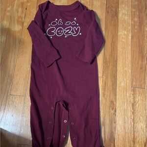 Cat & Jack Burgundy Long Sleeve Onesie
